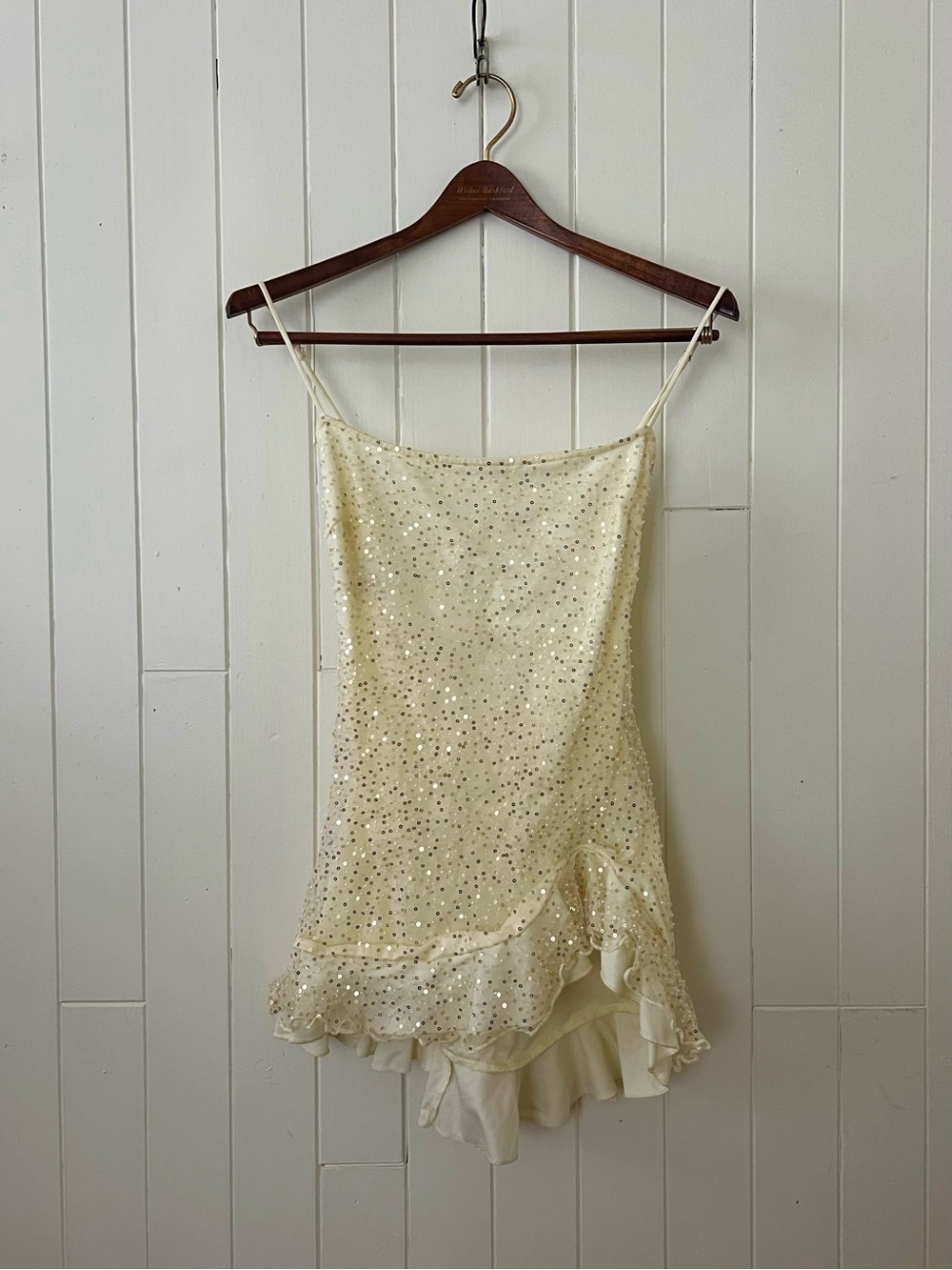 Lucy in the sky yellow sequin ruffle dress